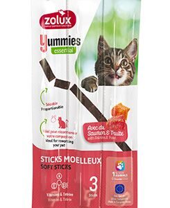 Pochoutka kočka YUMMIES losos a pstruh 3ks Zolux