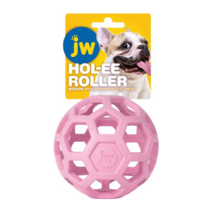 JW Hol-EE děrovaný míč 11cm Medium - růžový