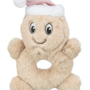 Vánoční sušenka, hračka se zvukem, 22 cm, plyš, krémová