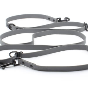 Vsepropejska Flip silikonové přepínací vodítko pro psa | 260 cm Barva: Šedá, Šířka vodítka: 2 cm