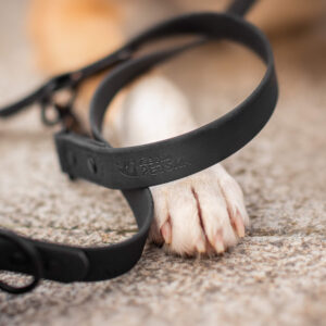 Vsepropejska Flip silikonové přepínací vodítko pro psa | 260 cm Barva: Černá, Šířka vodítka: 1,5 cm