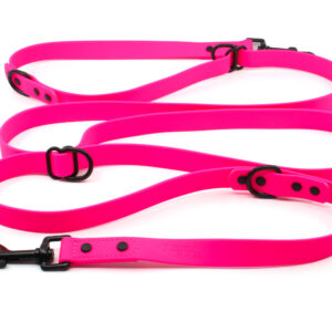 Vsepropejska Flip silikonové přepínací vodítko pro psa | 260 cm Barva: Růžová, Šířka vodítka: 2 cm
