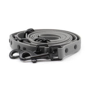 Vsepropejska Flip silikonové přepínací vodítko pro psa | 260 cm Barva: Šedá, Šířka vodítka: 1,5 cm