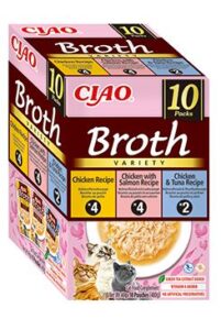 INABA FOODS Churu Cat BOX Broth Chick&Chick.Salm&Chick.Tuna 10x40g