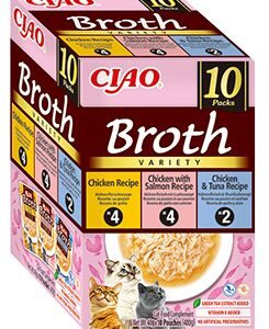 INABA FOODS Churu Cat BOX Broth Chick&Chick.Salm&Chick.Tuna 10x40g