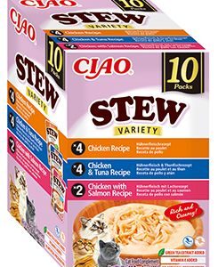 INABA FOODS Churu Cat BOX Stew Chick.&Chick.Tuna&Chick.Salm.10x40g