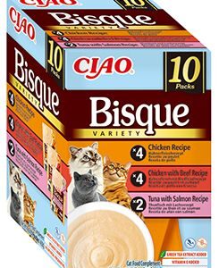 INABA FOODS Churu Cat BOX Bisque Chick.&Chick.Beef&Tun.Salm.10x40g
