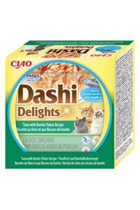 INABA FOODS Churu Cat Dashi Delights Tuna with Bonito Flakes 70g