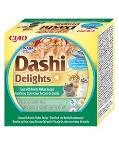INABA FOODS Churu Cat Dashi Delights Tuna with Bonito Flakes 70g