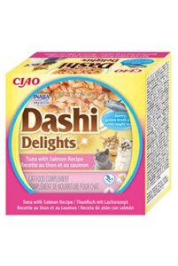 INABA FOODS Churu Cat Dashi Delights Tuna with Salmon 70g