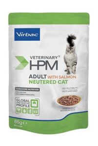 VIRBAC HPM VET HPM Cat Adult Neutered Salm.chunks in gravy 12x85g