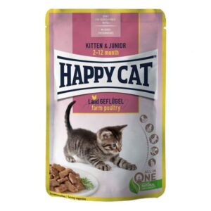 Happy Cat Meat In Sauce Kitten & Junior Land Geflügel 85 g