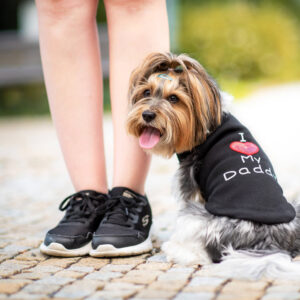 Vsepropejska Daddy letní tričko pro psa Barva: Černá, Délka zad (cm): 20, Obvod hrudníku: 25 – 31 cm