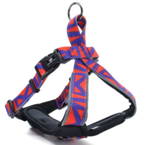 Vsepropejska Rais II fialovo-červený postroj pro psa Typ: Postroj 2, Velikost: Obvod hrudníku 46 – 56 cm