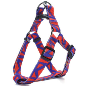 Vsepropejska Rais III fialovo-červený postroj pro psa Typ: Postroj 3, Velikost: Obvod hrudníku 31 – 48 cm