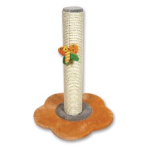 FLORIA - škrabadlo pro kočky s motýlkem, orange, výška 46cm