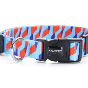 Vsepropejska Geo modro-červený obojek pro psa Barva: Modro-červená, Obvod krku: 46 – 75 cm