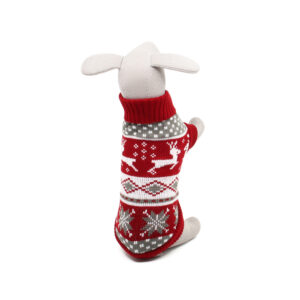 Vsepropejska Damián svetr pro psa Barva: Červená, Délka zad (cm): 26-28, Obvod hrudníku: 30 – 40 cm