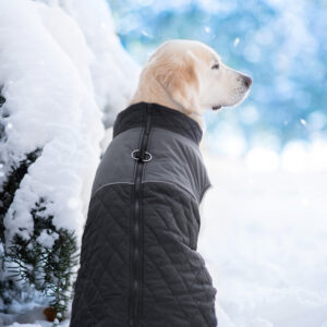 Vsepropejska Terenc obleček pro psa na zip Barva: Černá, Délka zad (cm): 45, Obvod hrudníku: 61 – 71 cm