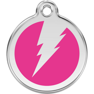 Známka Red Dingo Blesk tmavě růžová velikost známky S - 20 mm