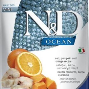 N&D OCEAN Dog GF Cod, Pumpkin & Orange Adult Mini 7 kg