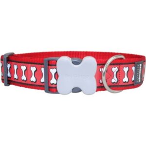 Obojek RD 40 mm x 37-55 cm - Bones Rfx - Červená