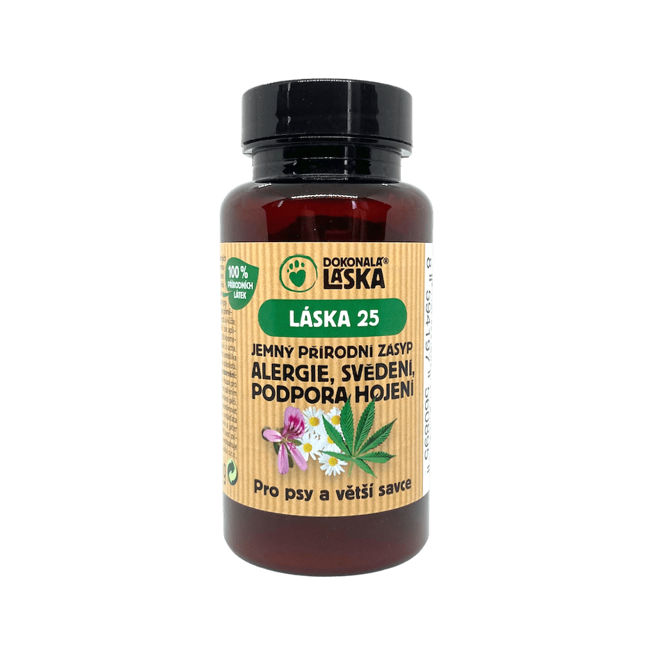 Dokonalá Láska LÁSKA 25 JEMNÝ PŘÍRODNÍ ZÁSYP ALERGIE, SVĚDĚNÍ, PODPORA HOJENÍ 90 g Dokonalá Láska LÁSKA 25 JEMNÝ PŘÍRODNÍ ZÁSYP ALERGIE, SVĚDĚNÍ, PODPORA HOJENÍ 90 g