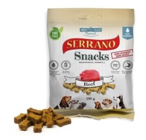 Mediterranean Serrano Snack Meditky hovězí 85g - tréninkové kostičky
