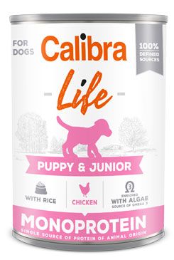 Calibra Dog Life konz.Puppy&Junior Chicken&rice 400g Calibra Dog Life konz.Puppy&Junior Chicken&rice 400g