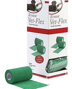 KRUUSE Obinadlo elast. Vet-Flex 10cm x 4,5m zelené Kruuse 1ks