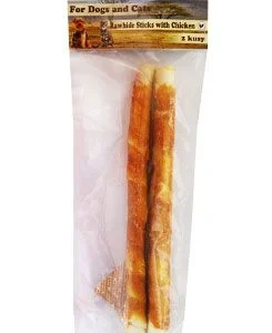 Pochoutka Tyč z buvolí kůže 28cm s kuřecím masem 2ks