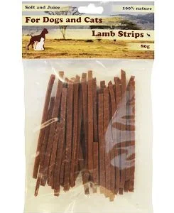 Pochoutka Jehněčí maso proužky měkké 80g