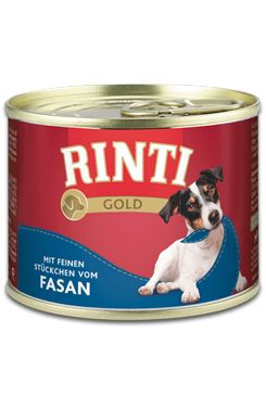 Rinti Dog Gold konzerva bažant 185g Rinti Dog Gold konzerva bažant 185g