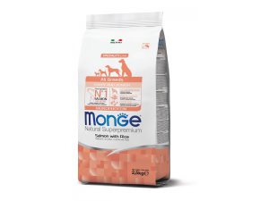 MONGE DOG Puppy & Junior Losos, rýže 2,5kg 31/18