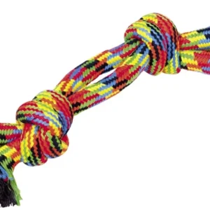 Nobby hračka pro psy lano barevné 2x uzel 350g 30cm