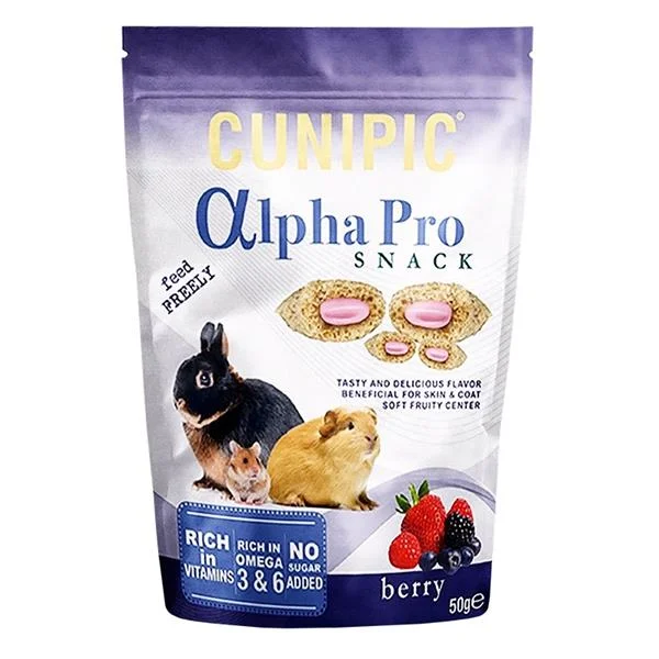 Cunipic Alpha Pro Snack Berry - lesní plody 50 g Cunipic Alpha Pro Snack Berry - lesní plody 50 g