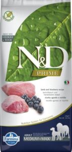 N&D PRIME Dog GF Lamb & Blueberry Adult Medium & Maxi 12 kg