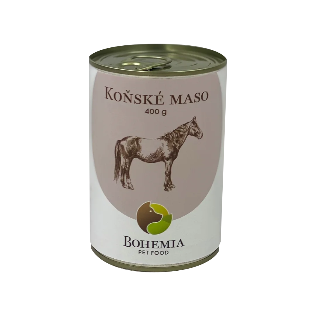 Bohemia Pet Food BOHEMIA Koňské maso ve vlastní šťávě 400g Bohemia Pet Food BOHEMIA Koňské maso ve vlastní šťávě 400g