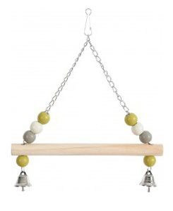 Home Houpačka pro ptáky dřevěná s řetízkem 26cm Zolux