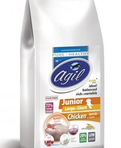 Agil Junior Large&Giant Low Grain Chicken, Lamb, 10kg