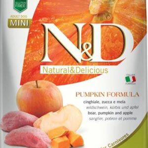 N&D PUMPKIN Dog GF Wild Boar & Apple Adult Mini 2,5 kg