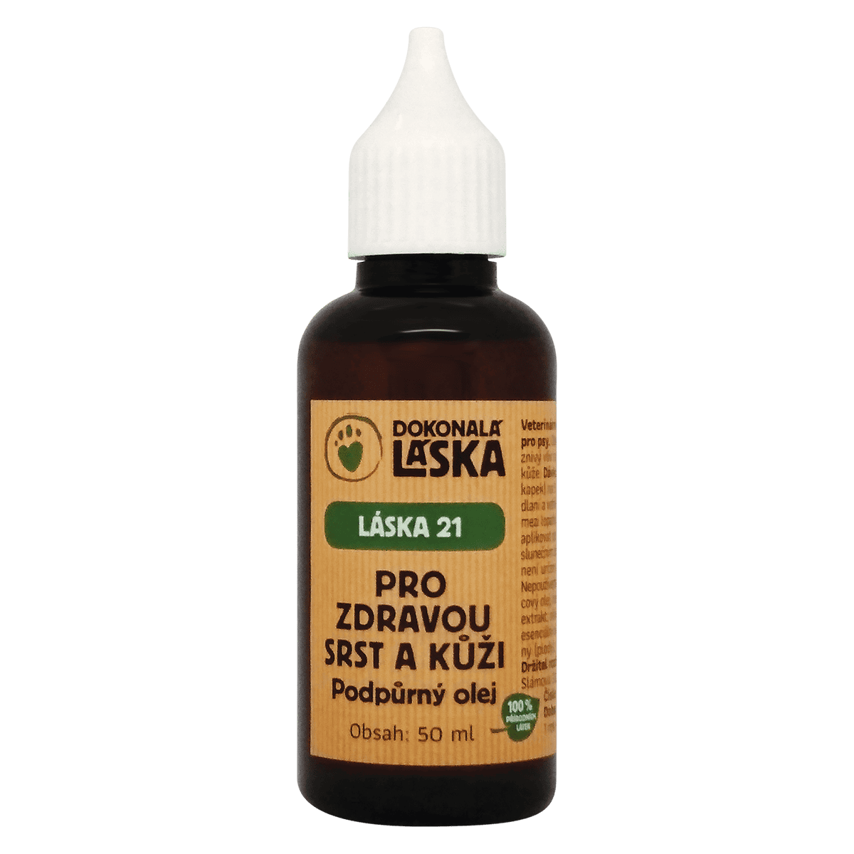 Dokonalá Láska LÁSKA 21 - Pro zdravou kůži a srst - podpůrný olej 50 ml Dokonalá Láska LÁSKA 21 - Pro zdravou kůži a srst - podpůrný olej 50 ml