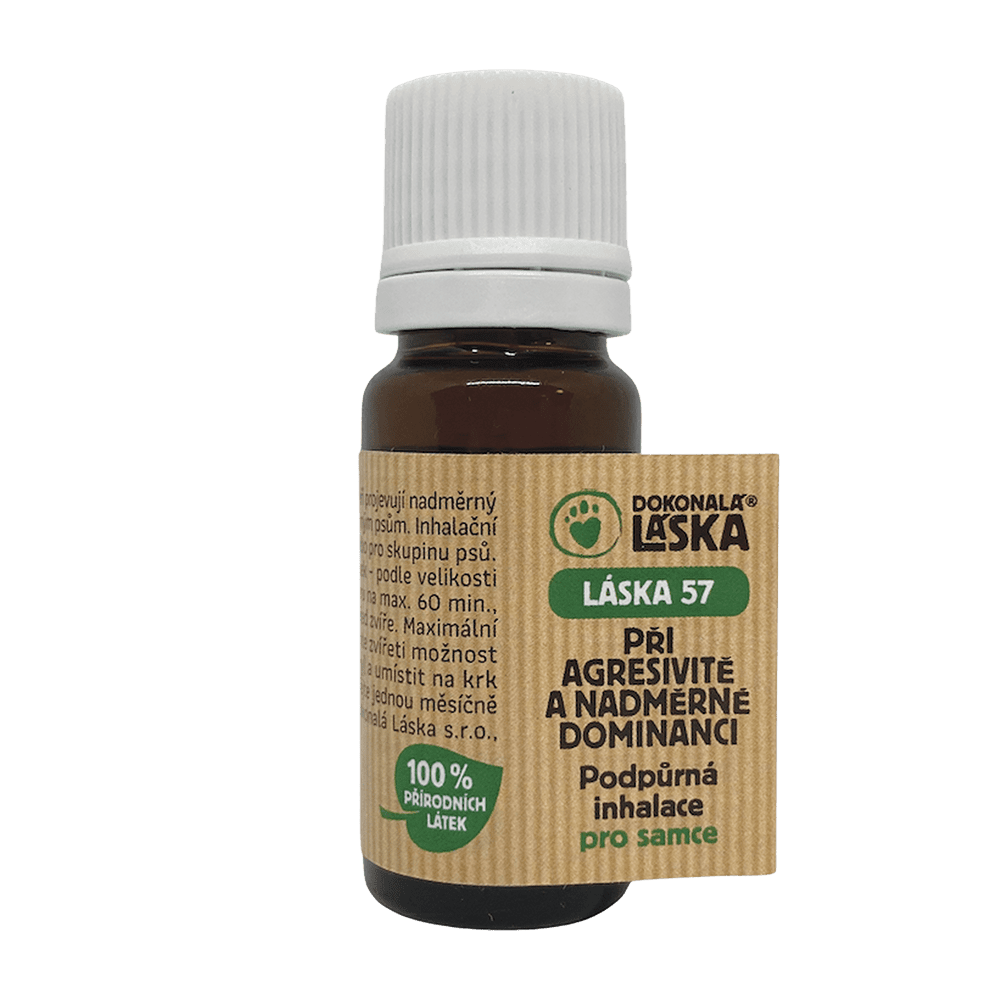 Dokonalá Láska LÁSKA 57 Při agresivitě a nadměrné dominanci pro samce - podpůrná inhalace Dokonalá Láska LÁSKA 57 Při agresivitě a nadměrné dominanci pro samce - podpůrná inhalace