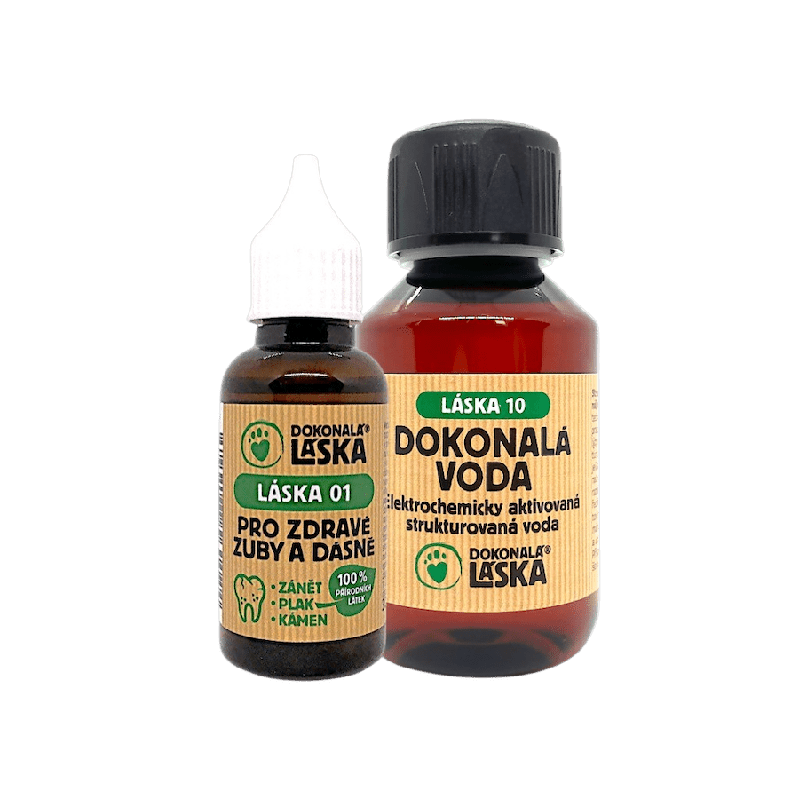 Dokonalá Láska Zvýhodněný balíček LÁSKA 01 + LÁSKA 10 - ZUBY A DÁSNĚ - Péče a ochrana proti bakteriím M Dokonalá Láska Zvýhodněný balíček LÁSKA 01 + LÁSKA 10 - ZUBY A DÁSNĚ - Péče a ochrana proti bakteriím M