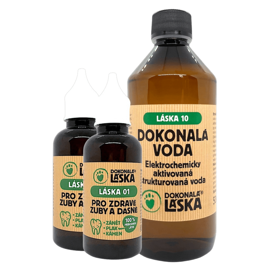 Dokonalá Láska Zvýhodněný balíček LÁSKA 01 + LÁSKA 10 - ZUBY A DÁSNĚ - Péče a ochrana proti bakteriím XL Dokonalá Láska Zvýhodněný balíček LÁSKA 01 + LÁSKA 10 - ZUBY A DÁSNĚ - Péče a ochrana proti bakteriím XL