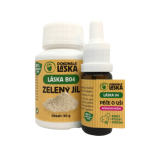 Dokonalá Láska Péče o uši - zvýhodněný set - LÁSKA 04 +Zelený jíl 50 g