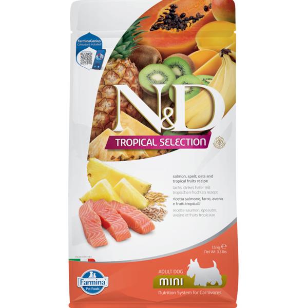 N&D TROPICAL SELECTION Dog LG Salmon Adult Mini 1,5 kg N&D TROPICAL SELECTION Dog LG Salmon Adult Mini 1,5 kg