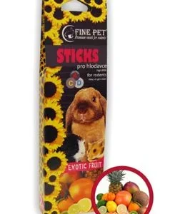 FINE PET Tyčinka Hlodavec exot ovoce 2ks/110g