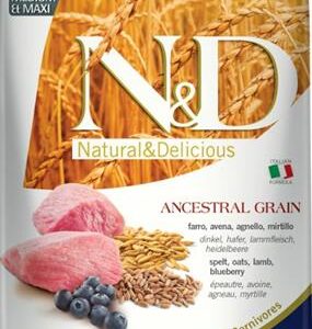 N&D ANCESTRAL GRAIN Dog LG Lamb, Spelt, Oats & Blueberry Puppy Medium & Maxi 12 kg