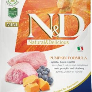N&D PUMPKIN Dog GF Lamb & Blueberry Puppy Mini 800 g